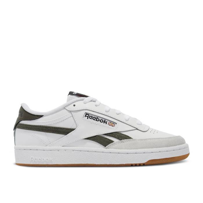 リーボック Reebok 【 Club C Revenge 'White Army Green' Men Cloud White/Army Green/Rubber Gum 05 】 クラブ アーミー メンズ 白色 ホワイト アーミー green 緑・グリーン ラバー｜スニケス