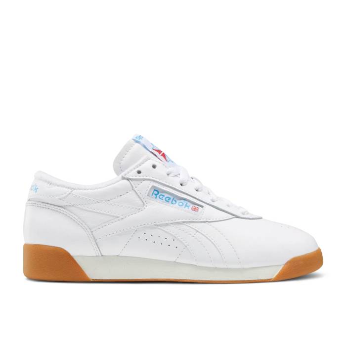 リーボック Reebok 【 Wmns Freestyle Low \u002740Th Anniversary - White Gum\u0027 Women Footwear White/Rubber Gum/Always Blue 】 無償性表現スタイル 白いこと 白いこと レディース 白いこと 白いこと 天然ゴム 青碧 青碧