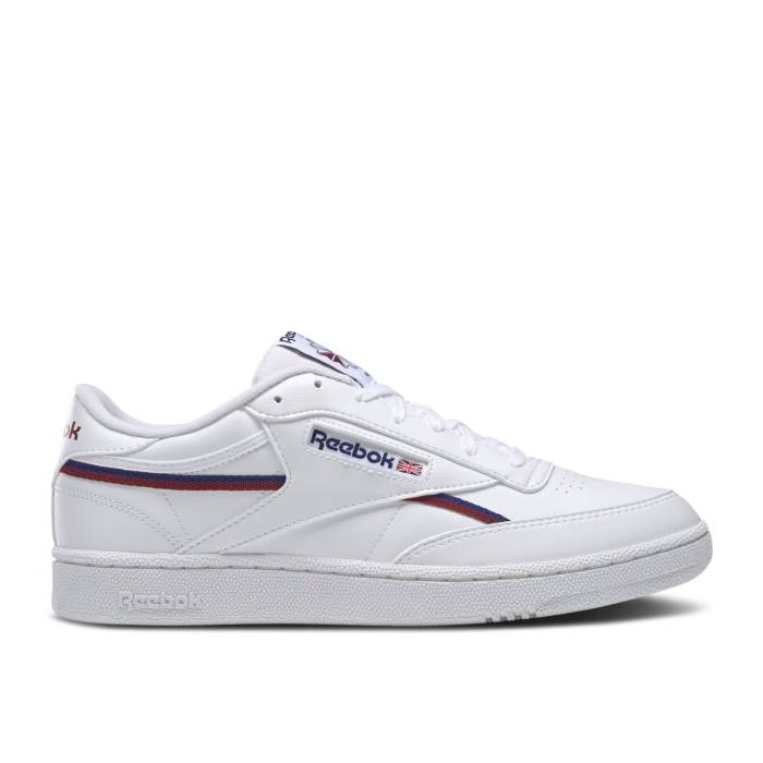 リーボック Reebok 【 Club C 85 Vegan 'White Classic Burgundy' Men Footwear White/Classic Cobalt/Classic Burgundy 】 クラブ クラシック メンズ 白色 ホワイト クラシック ワイン色・バーガンディー