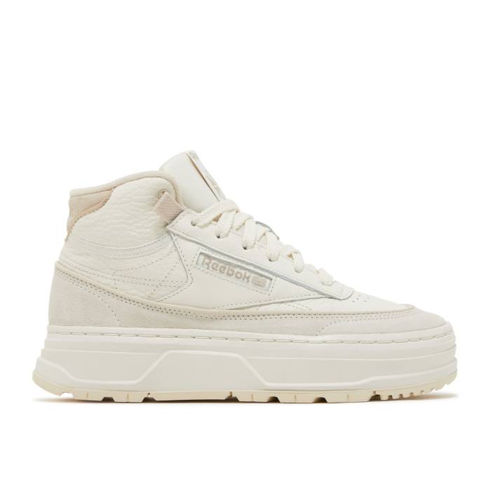 リーボック Reebok 【 Wmns Club C Geo Mid 'Chalk Alabaster' Women Chalk/Alabaster/Modern Beige 】 クラブ ミッド レディース モダン ベージュ