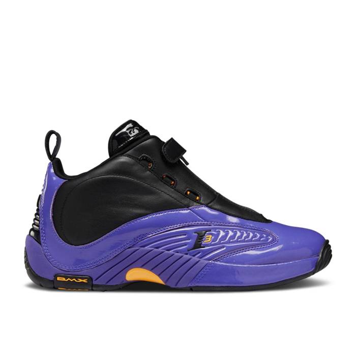 リーボック Reebok 【 Answer 4 \u0027Lakers\u0027 Men Black/Fearless Purple/Solar Gold 】 受け答え メンズ 黒いこと 黒いこと Purple 紫・パープル ゴールド