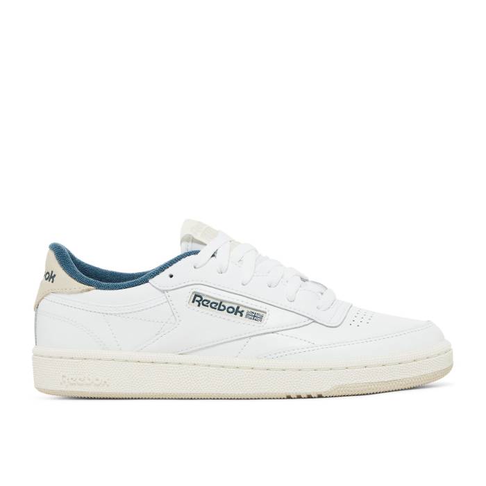 リーボック Reebok 【 Wmns Club C 85 White Hoops Blue Women White/Hoops Blue/Stucco 】 クラブ レディース 白色 ホワイト 青色 ブルー