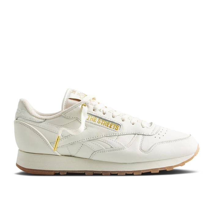 リーボック Reebok 【 End. X The Streets X Classic Leather Chalk Gold Metallic Men Chalk/Black/Gold Metallic 】 クラシック レザー ゴールド メンズ 黒色 ブラック ゴールド