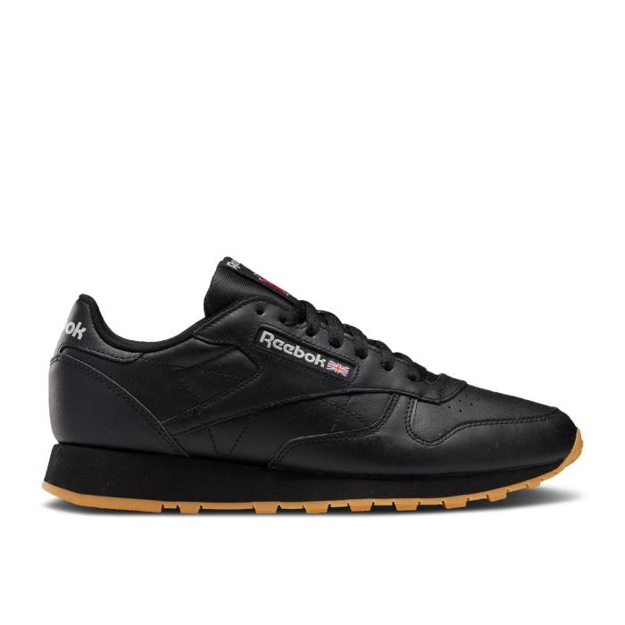 リーボック Reebok 【 Classic Leather Black Gum Men Core Black/Pure Grey 5/Gum 】 クラシック レザー メンズ コア 黒色 ブラック ピュア 灰色 グレー