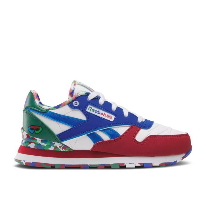 リーボック Reebok 【 Pj Masks X Classic Leather Step 'N' Flash Little Kid 'Super Team' Youth White/Blue Blast/Mars Red 】 クラシック レザー キッズ ベビー マタニティ キッズファッション 靴 スニーカー ジュニア キ画像