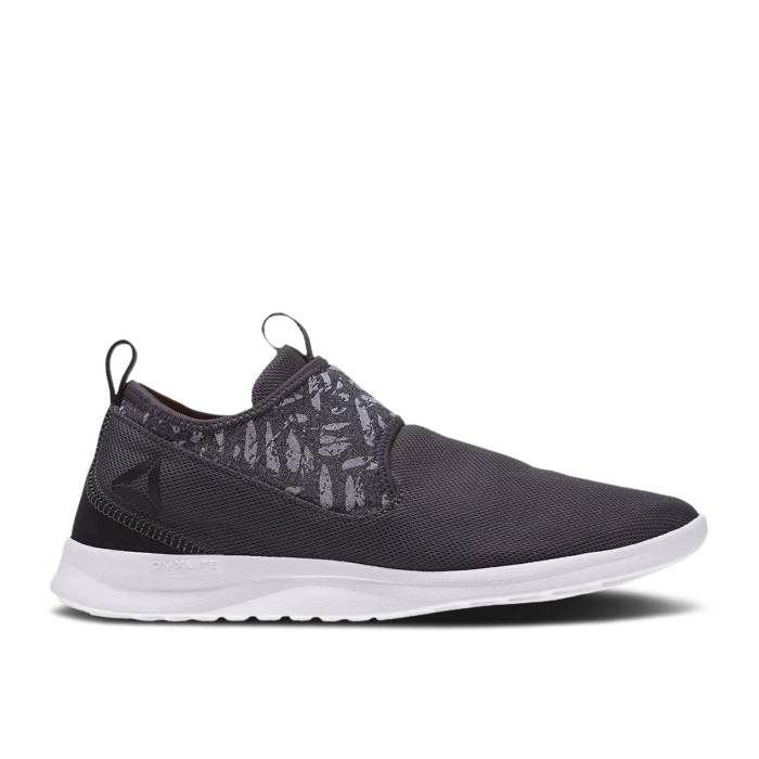 リーボック Reebok 【 Wmns Dmx Lite Walk Slip-On \u0027Ash Grey\u0027 Women Ash Grey/Black/White/Fire Spark 】 ともし火 ウォーク slip-on スリッポン レディース 薄墨色 薄墨色 黒いこと 黒いこと 白いこと 白いこと 火の手