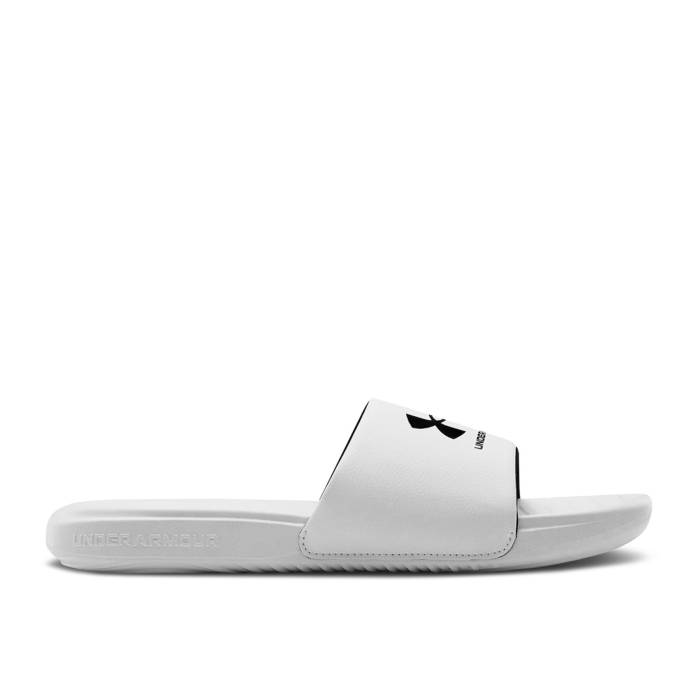 アンダーアーマー Under Armour 【 Ansa Fixed Slide \u0027White Black\u0027 Men White/Black 】 Slide サンダル メンズ 白いこと 白いこと 黒いこと 黒いこと