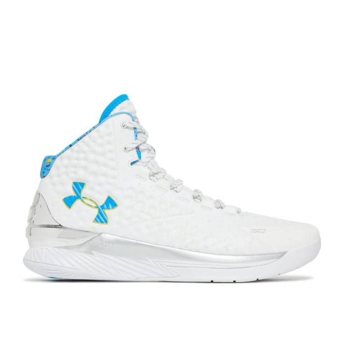 アンダーアーマー Under Armour 【 Curry 1 'Splash Party' 2022 Men White/Metallic Silver 】 カリー メンズ 白色 ホワイト Silver 銀色・シルバー