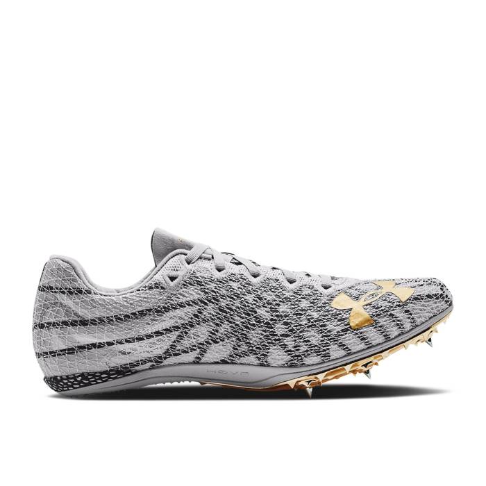 アンダーアーマー Under Armour 【 Hovr Miler Miler Pro 3 \u0027Halo Grey Metallic Victory Gold\u0027 Men Halo Grey/Pitch Grey/Metallic Victory Gold 】 労働者階級 薄墨色 薄墨色 Victory 制勝 メンズ 薄墨色 薄墨色 Victory 制勝 ゴー