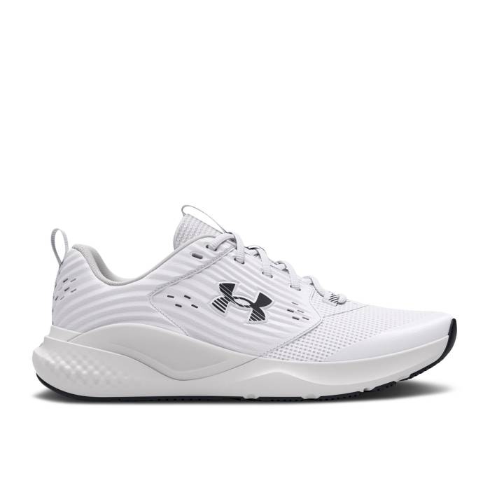 アンダーアーマー Under Armour 【 Wmns Charged Commit 4 \u0027White Distant Grey\u0027 Women White/Distant Grey/Black 】 レディース 白いこと 白いこと 薄墨色 薄墨色 黒いこと 黒いこと