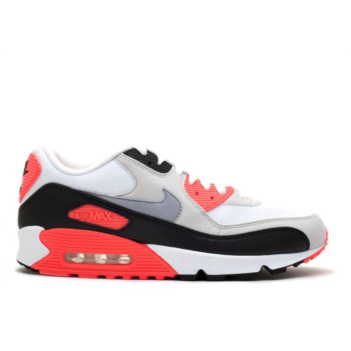 ナイキ Nike 【 Air Max 90 Infrared 2010 Men White/Cement Grey-Infrared-Blk 】 マックス メンズ 白色 ホワイト 灰色・シメント