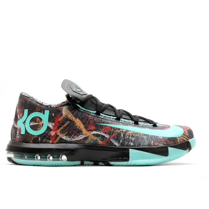 ナイキ Nike 【 Kd 6 \u0027All Star - Illusion\u0027 2014 Men Multi-Color/Green Glow/Black 】 メンズ green 緑・緑であること 黒いこと 黒いこと