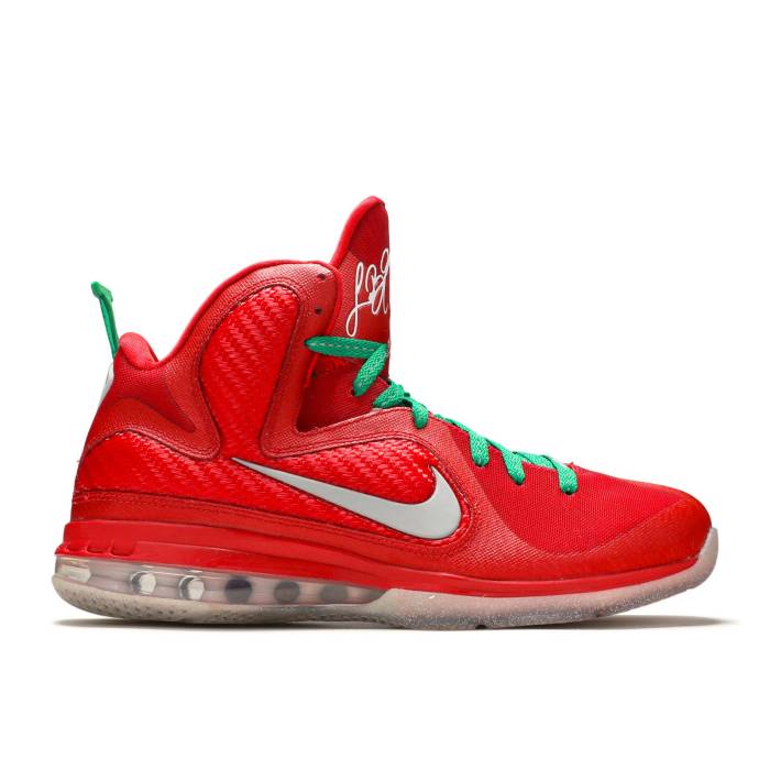 ナイキ Nike 【 Lebron 9 \u0027Christmas\u0027 Men Sprit Red/Reflect Silver/White/Lucky 】 Lebron レブロン メンズ Red 赤・赤いこと Silver しろがね色・しろがね色 白いこと 白いこと