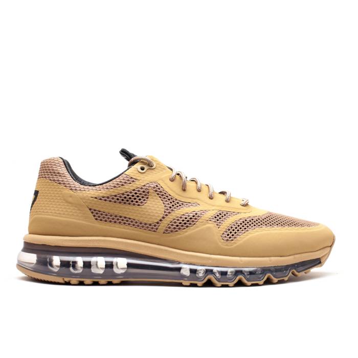 ナイキ Nike 【 Air Max 1 2013 Qs 'Usatf' Men Desert/Desert/Black/Trace Yellow 】 マックス メンズ 黒色 ブラック yellow 黄色・イエロー｜スニケス