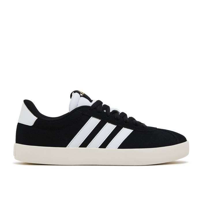 アディダス Adidas 【 Wmns Vl Court 3.0 \u0027Black White\u0027 Women Core Black/Cloud White/Gold Metallic 】 厚地の外套 レディース 中核グループ 黒いこと 黒いこと 白いこと 白いこと ゴールド