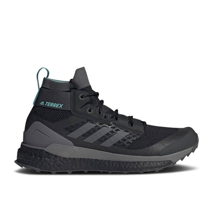 アディダス Adidas 【 Wmns Terrex Free Hiker Primeblue \u0027Core Black\u0027 Women Core Black/Grey Five/Mint Ton 】 無償性 レディース 中核グループ 黒いこと 黒いこと 薄墨色 薄墨色
