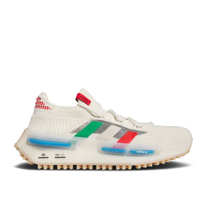アディダス Adidas 【 Nmd_S1 \u0027Italy\u0027 Men Cream White/Red/Green 】 メンズ 皮膚軟化剤 白いこと 白いこと Red 赤・赤いこと green 緑・緑であること
