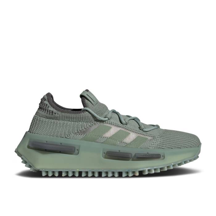 アディダス Adidas 【 Wmns Nmd_S1 \u0027Silver Green\u0027 Women Silver Green/Grey Six/Focus Olive 】 レディース Silver しろがね色・しろがね色 green 緑・緑であること 薄墨色 薄墨色 olive オリーブ