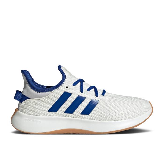 アディダス Adidas 【 Wmns Cloudfoam Pure \u0027White Royal Blue Gum\u0027 Women Core White/Royal Blue/Grey One 】 純然たる 青味 青み レディース 中核グループ 白いこと 白いこと 青味 青み 薄墨色 薄墨色
