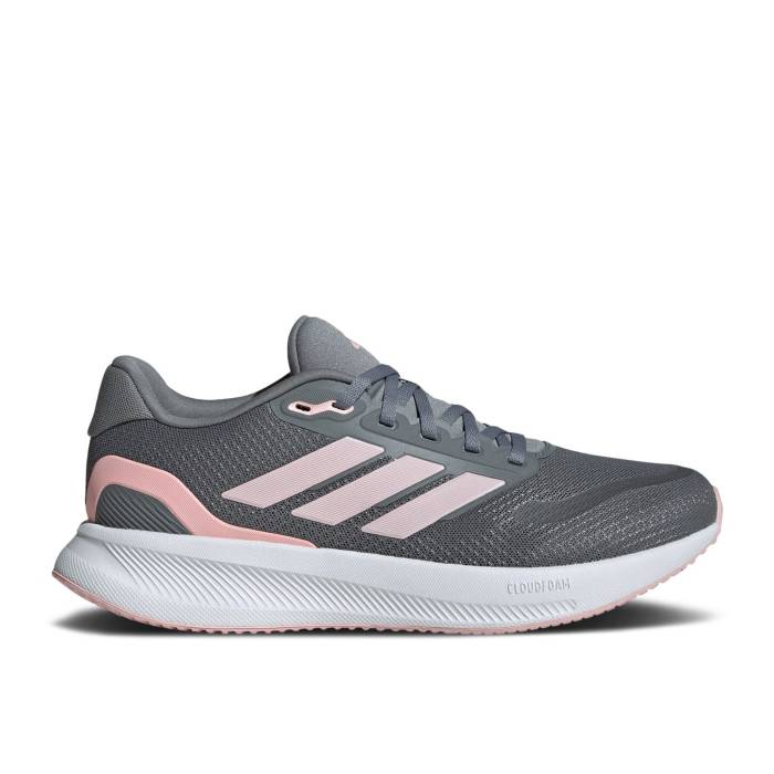 アディダス Adidas 【 Wmns Runfalcon 5 \u0027Grey Sandy Pink\u0027 Women Grey Three/Sandy Pink/Cloud White 】 レディース 薄墨色 薄墨色 pink サクラ色 白いこと 白いこと