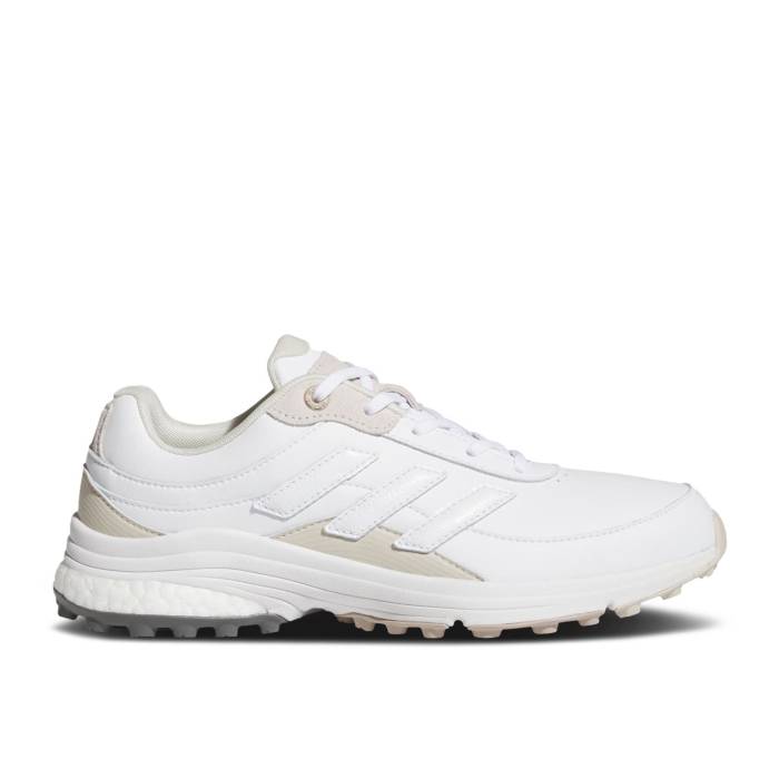 アディダス Adidas 【 Wmns Zoysia Spikeless Golf \u0027White Alumina\u0027 Women Cloud White/Cloud White/Alumina 】 golf ゴルフ レディース 白いこと 白いこと