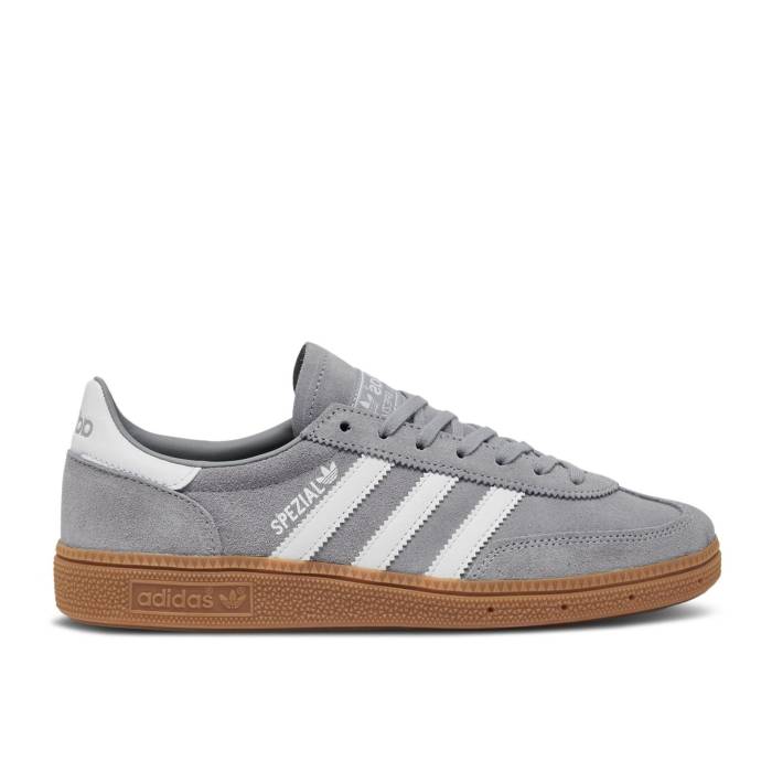アディダス Adidas 【 Handball Spezial J \u0027Halo Silver Gum\u0027 Youth Halo Silver/Cloud White/Gum 】 ハンドボール スペシアル Silver しろがね色・しろがね色 お坊っちゃん キッズ Silver しろがね色・しろがね色 白いこと 白いこと