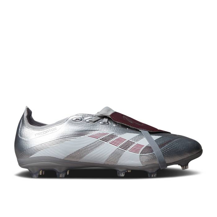 アディダス Adidas 【 Jude Bellingham X Predator 24 League Foldover Tongue Fg Mg 'Chrome Dream' Men Silver Metallic/Legacy Burgundy/Maroon 】 プレデター メンズ Silver 銀色・シルバー legacy レガシー ワイン色・バーガンデ