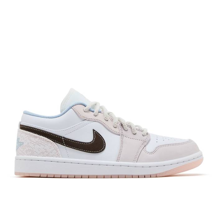 ナイキ エアジョーダン Air Jordan 【 Wmns Jordan 1 Low \u0027Coral Reef\u0027 Women White/Ironstone/White/Light Soft Pink 】 レディース 白いこと 白いこと pink サクラ色