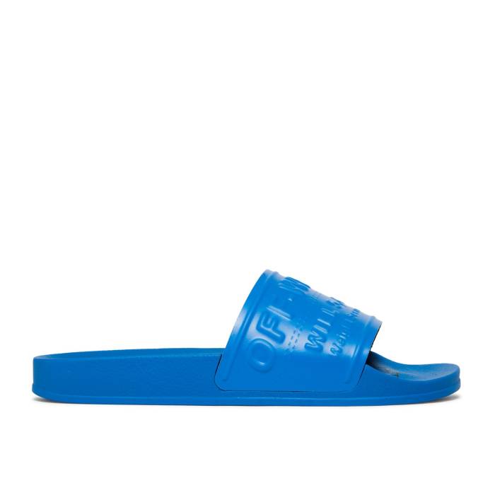 象牙色 Off-White 【 Wmns Pool Sliders \u0027Blue\u0027 Women Blue 】 スウィミングプール サンダル レディース 青み 青色