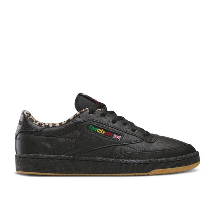 リーボック Reebok 【 Wacko Maria X Club C 85 Black Leopard Gum Men Black/Gum 】 クラブ ヒョウ柄 レオパード メンズ 黒色 ブラック