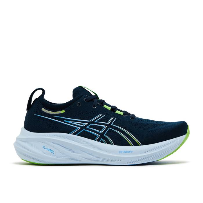 アシックス Asics 【 Gel Nimbus 26 \u0027French Blue Electric Lime\u0027 Men French Blue/Electric Lime 】 青み 青色 メンズ 青み 青色 菩提樹
