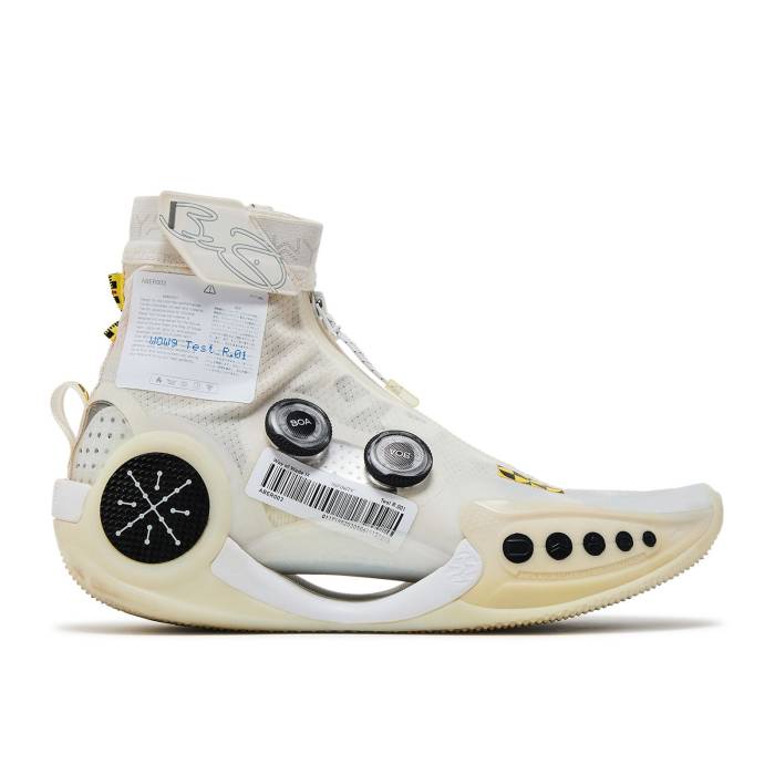 リーニン Li-Ning 【 Way Of Wade 9 Infinity 'Test R1' Men White/Black/Yellow 】 ウェイド メンズ 白色 ホワイト 黒色 ブラック yellow 黄色・イエロー|スニケス