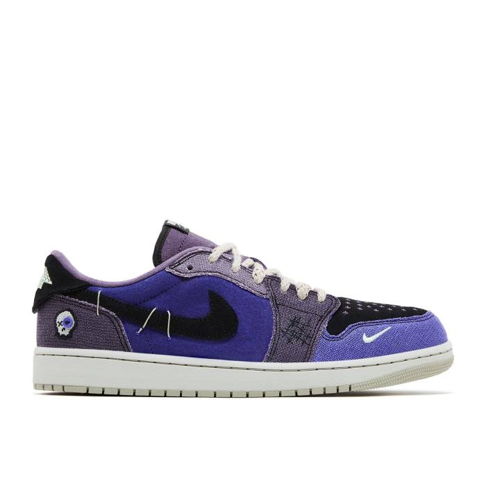ナイキ エアジョーダン Air Jordan 【 Zion Williamson X Jordan 1 Retro Low Og \u0027Voodoo Alternate\u0027 Men Regency Purple/Vapor Green/Black/Dark Raisin/Daybreak/Light Silver 】 レトロ メンズ Purple 紫・パープル green 緑・緑であること