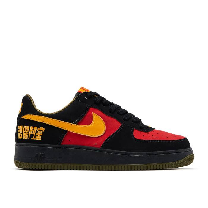 ナイキ Nike 【 Lebron James X Air Force 1 \u0027Chamber Of Fear Pack - Fearless Warrior\u0027 Friends \u0026 Family Men Black/Gold Leaf/Sport Red/Pilgrim Green 】 Lebron レブロン ウィリアム・ジェームズ メンズ 黒いこと 黒いこと ゴールド Red 赤・赤いこと gre