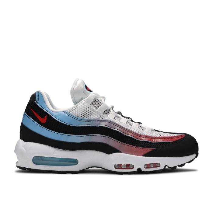 ナイキ Nike 【 Air Max 95 'Blue Red Gradient' Men Black/University Red-Blue Fury-White 】 マックス Red 赤・レッド メンズ 黒色 ブラック