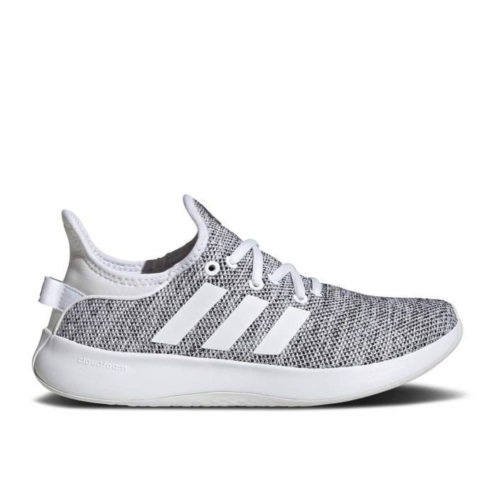 アディダス Adidas 【 Wmns Cloudfoam Pure \u0027Heather White\u0027 Women Cloud White/Cloud White/Core Black 】 純然たる レディース 白いこと 白いこと 中核グループ 黒いこと 黒いこと