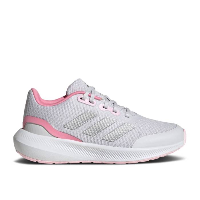 アディダス Adidas 【 Runfalcon 3 K \u0027Dash Grey Bliss Pink\u0027 Youth Dash Grey/Silver Metallic/Bliss Pink 】 薄墨色 薄墨色 お坊っちゃん キッズ 薄墨色 薄墨色 Silver しろがね色・しろがね色 pink サクラ色