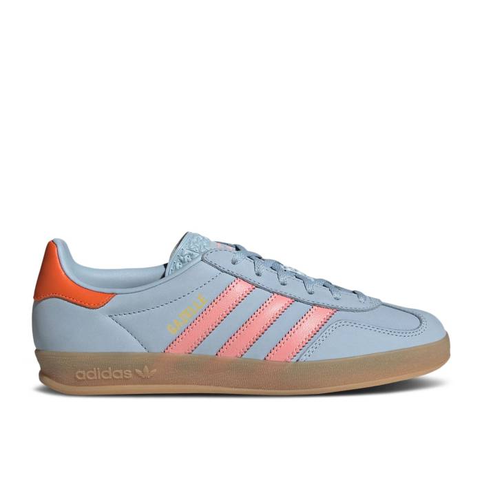 アディダス Adidas 【 Wmns Gazelle Indoor \u0027Wonder Blue Solar Orange\u0027 Women Wonder Blue/Solar Orange/Gum 】 ガゼル 青み 青色 レディース 青み 青色 orange 橙・オレンジ色