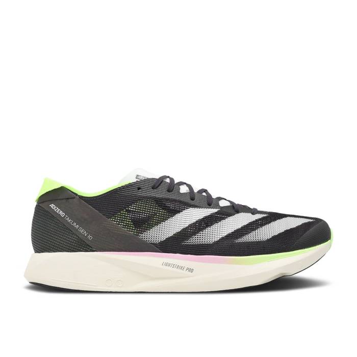 アディダス Adidas 【 Adizero Takumi Sen 10 \u0027Aurora Black Lucid Lemon\u0027 Men Aurora Black/Zero Metallic/Lucid Lemon 】 アディゼロ 黒いこと 黒いこと メンズ 黒いこと 黒いこと 皆無