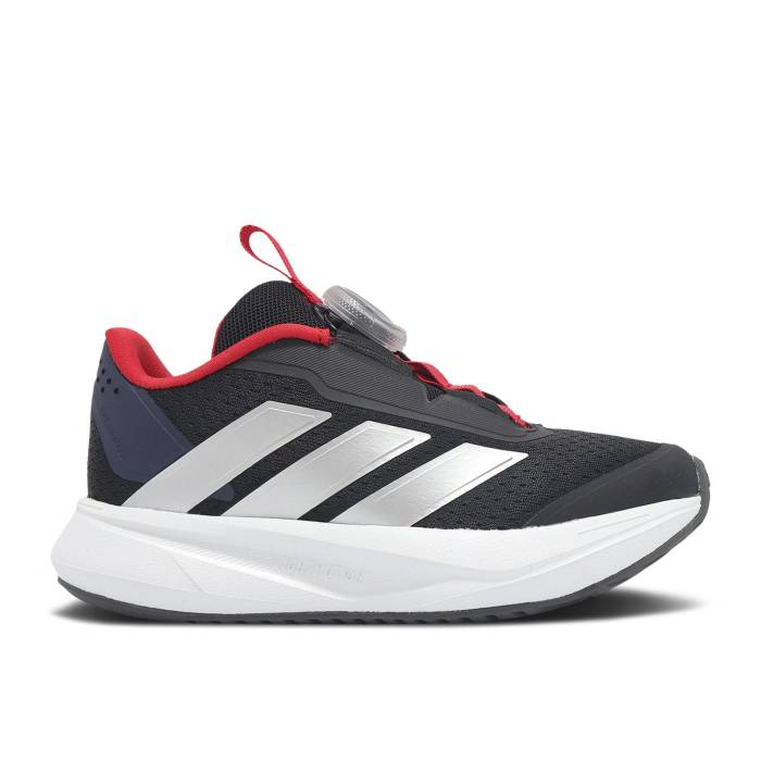 アディダス Adidas 【 Duramo Sl 2.0 Boa K \u0027Black Silver Scarlet\u0027 Youth Core Black/Silver Metallic/Better Scarlet 】 Silver しろがね色・しろがね色 お坊っちゃん キッズ 中核グループ 黒いこと 黒いこと Silver しろがね色・しろがね色
