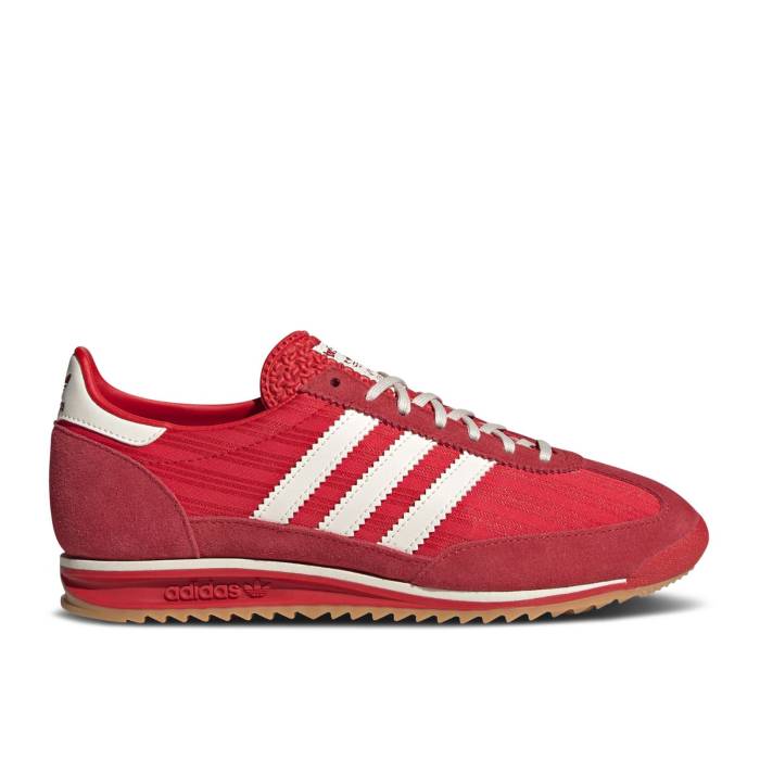 アディダス Adidas 【 Wmns Sl72 Og \u0027Better Scarlet Pinstripe\u0027 Women Better Scarlet/Cream White/Gum 】 レディース 皮膚軟化剤 白いこと 白いこと