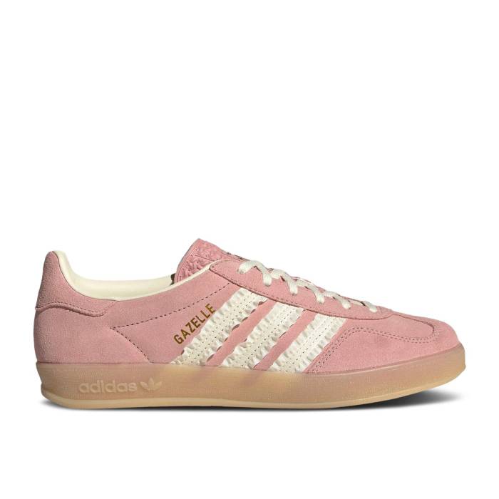アディダス Adidas 【 Wmns Gazelle Indoor 'Wonder Mauve' Women Wonder Mauve/Crew White/Gum 3 】 ガゼル レディース クルー 白色 ホワイト