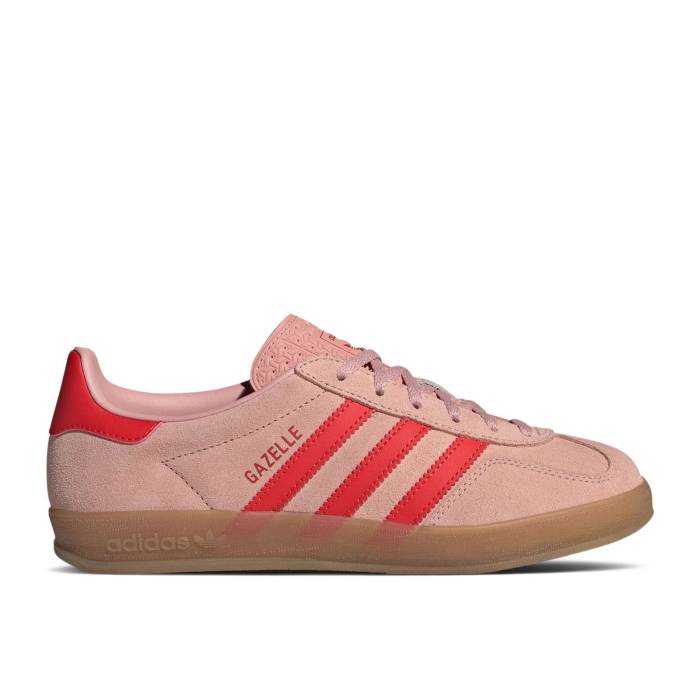 アディダス Adidas 【 Wmns Gazelle Indoor \u0027Wonder Mauve Gum\u0027 Women Wonder Mauve/Red/Gum 】 ガゼル レディース Red 赤・赤いこと