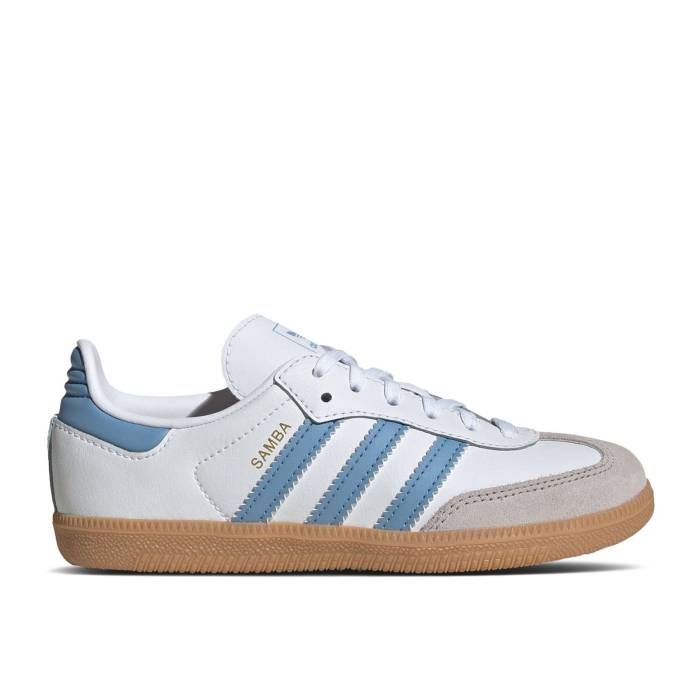 アディダス Adidas 【 Samba Og C \u0027Cloud White Ash Blue\u0027 Youth Cloud White/Ash Blue/Gum 】 サンバ 白いこと 白いこと お坊っちゃん キッズ 白いこと 白いこと 青碧 青碧