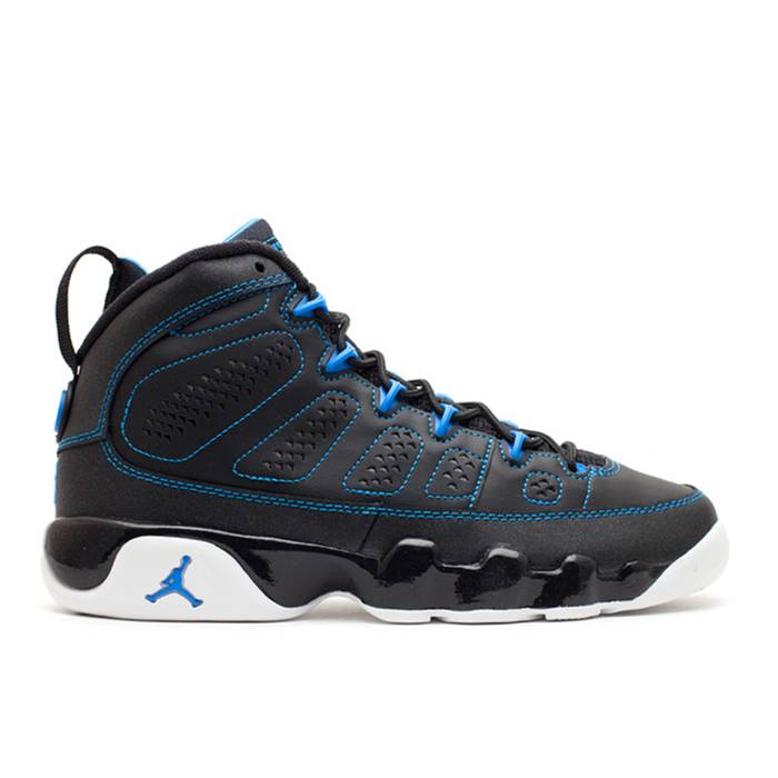 ナイキ エアジョーダン Air Jordan 【 Jordan 9 Retro ガウス \u0027Photo Blue\u0027 Youth Black/White-Photo Blue 】 レトロ お坊っちゃん キッズ 黒いこと 黒いこと 青碧 青碧