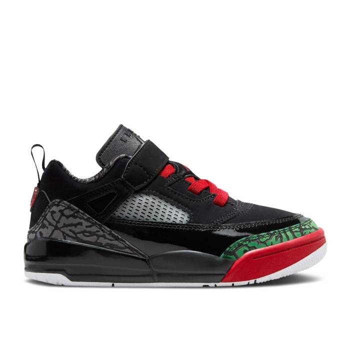 ナイキ エアジョーダン Air Jordan 【 Jordan Spizike Low Ps \u0027Og\u0027 Youth Black/Classic Green/White/Varsity Red 】 お坊っちゃん キッズ 黒いこと 黒いこと 古典派音楽 green 緑・緑であること 白いこと 白いこと Red 赤・赤いこと
