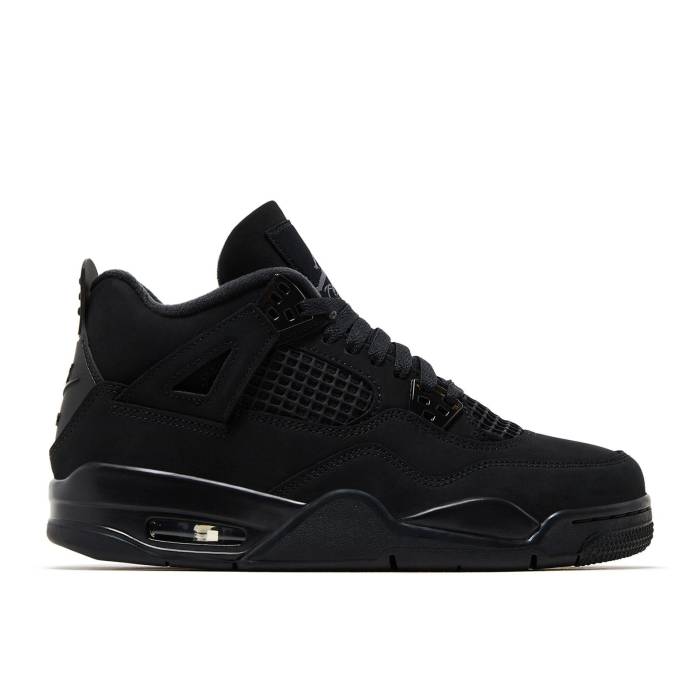 ナイキ エアジョーダン Air Jordan 【 Jordan 4 Retro ガウス \u0027Black Cat\u0027 2025 Youth Black/Light Graphite/Black 】 レトロ お坊っちゃん キッズ 黒いこと 黒いこと