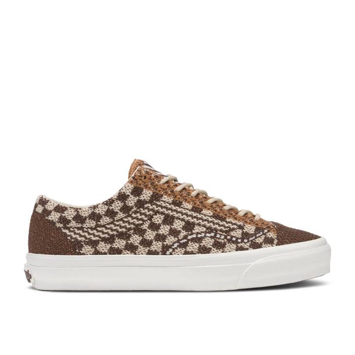 ヴァンズ Vans 【 Old Skool 36 Engineered Knit \u0027Potting Soil Brown\u0027 Men Potting Soil Brown 】 編み物 メンズ 赤銅色 赤銅色