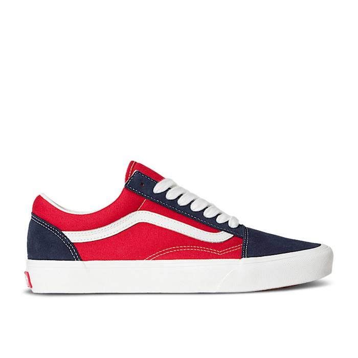 ヴァンズ Vans 【 Old Skool \u0027Navy Red\u0027 Men Navy/Red 】 メンズ 紺色 米国海軍 Red 赤・赤いこと