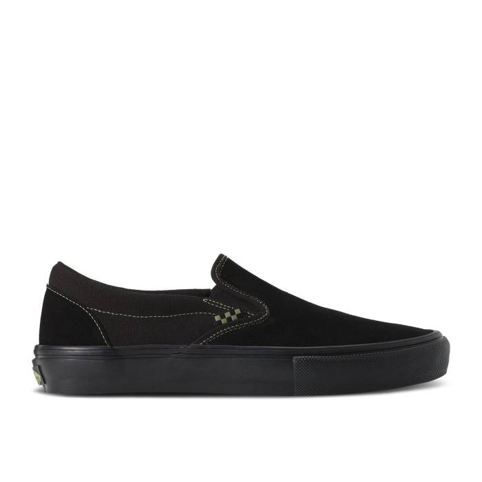ヴァンズ Vans 【 Skate Slip-On \u0027Black Olive Green\u0027 Men Black/Olive Green 】 Skate 滑る slip-on スリッポン olive オリーブ メンズ 黒いこと 黒いこと olive オリーブ green 緑・緑であること
